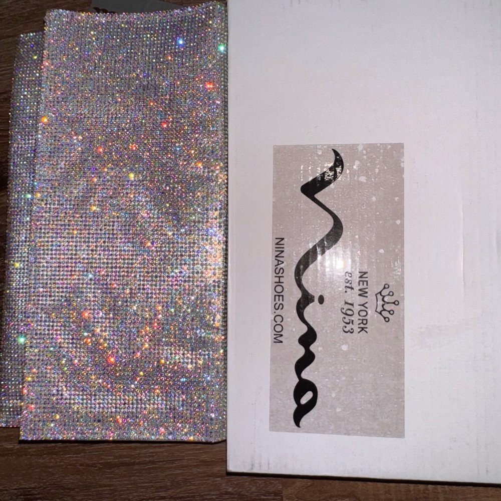 Nina Iridescent Rhinestone Clutch